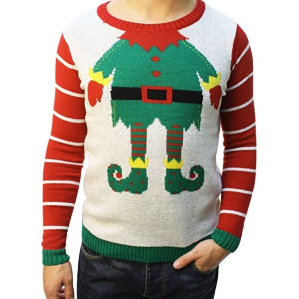 Pull De Noël Humoristique Homme - Sweat à Motif Renne Et Sapin Pour Les Fêtes (Ugly Christmas Sweater)