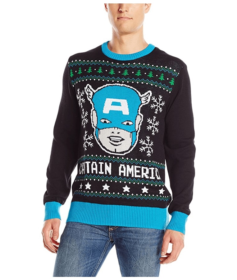 America Christmas Pull Noel Captain America Pull Noël Marvel