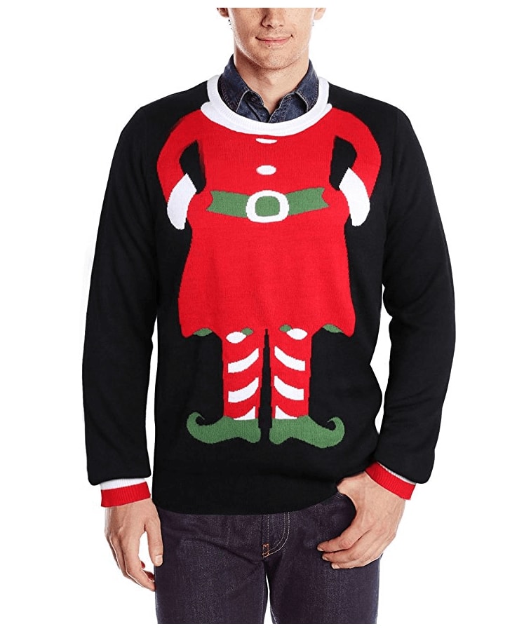 Lutin écossais sans tête - Pull déguisement - Lutin de noël - Rouge