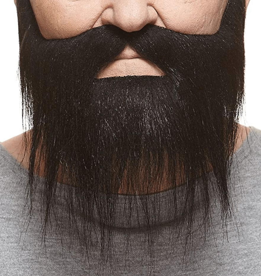 Fausse Barbe De Magicien Bouclée 30 Cm - Pour Costume, Cosplay, Halloween - Élastique Réglable