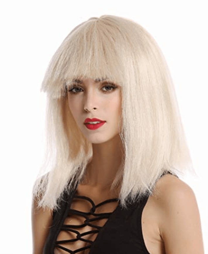 Amber - Perruque Cheveux Blonds Longs & Lisses - Femme Année 1980