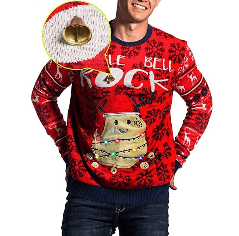 Pull De Noël Homme/femme - Générique - Design Rudolph Le Renne, Style "moche" Festif, Coupe Décontractée