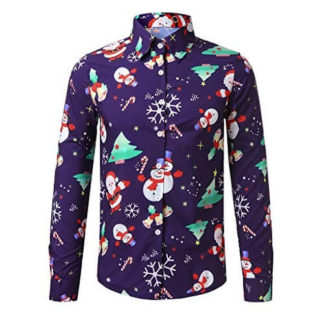 Chemise De Noël Humoristique Pour Hommes – Pull Moche Festif à Manches Courtes Avec Motifs Drôles – Idéal Pour Les Fêtes