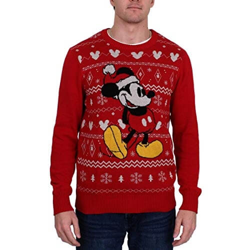 Pull de Noël Homme Disney Mickey Mouse - Rouge
