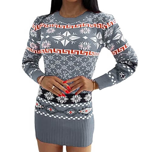 Robe Pull De Noël Pour Femme - Grande Taille, Style Chic, Pour Soirée, Fêtes, Confortable Et élégante, Tenue De Mère Noël